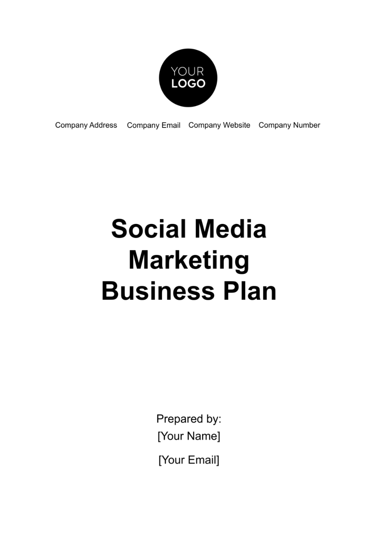 Social Media Marketing Business Plan Template - Edit Online & Download