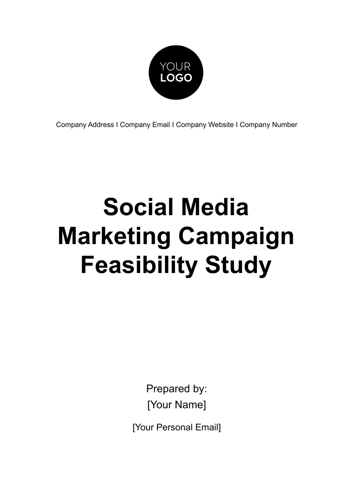 Social Media Marketing Campaign Feasibility Study Template