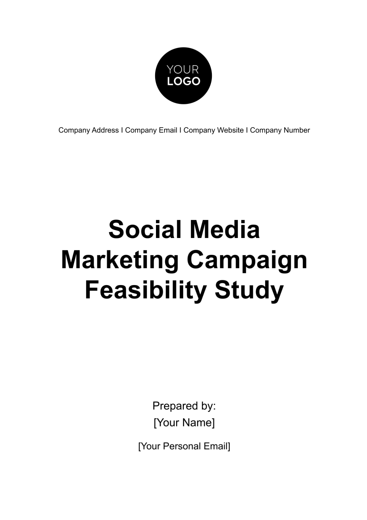 Social Media Marketing Campaign Feasibility Study Template - Edit Online & Download