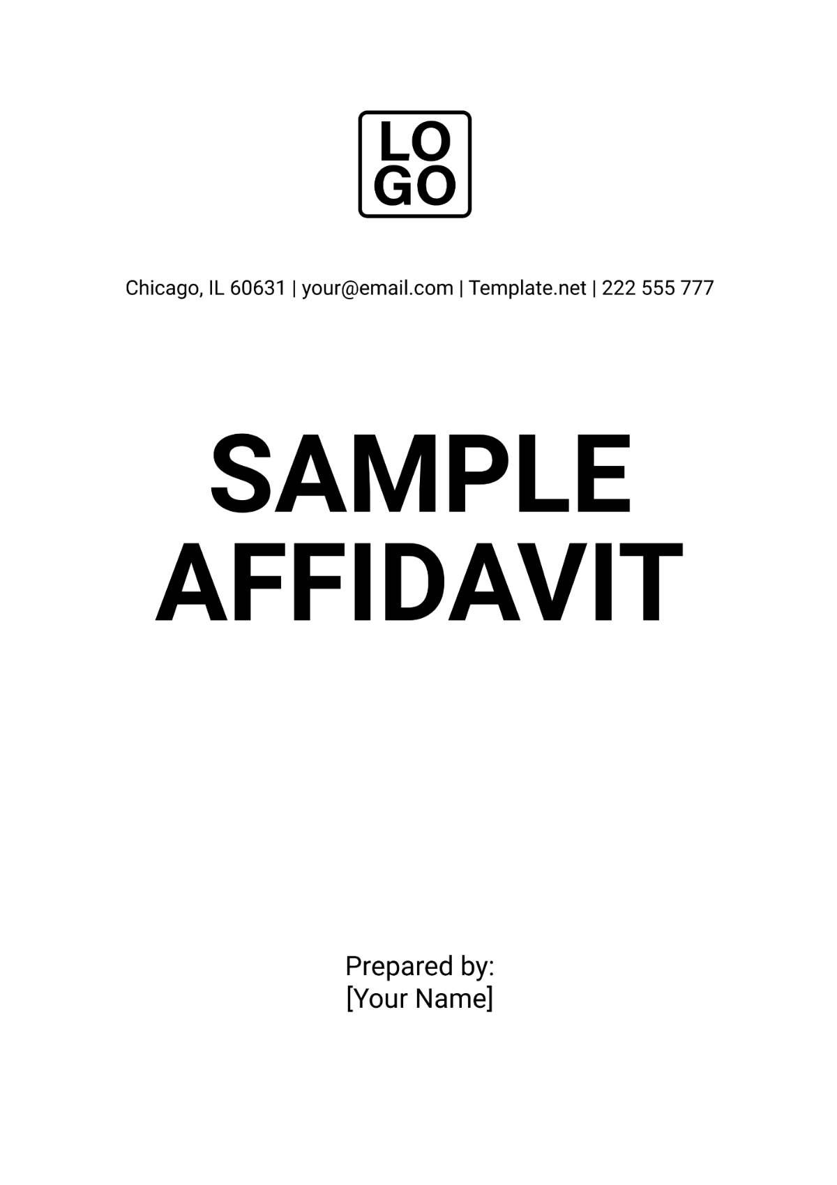 Sample Affidavit Template - Edit Online & Download