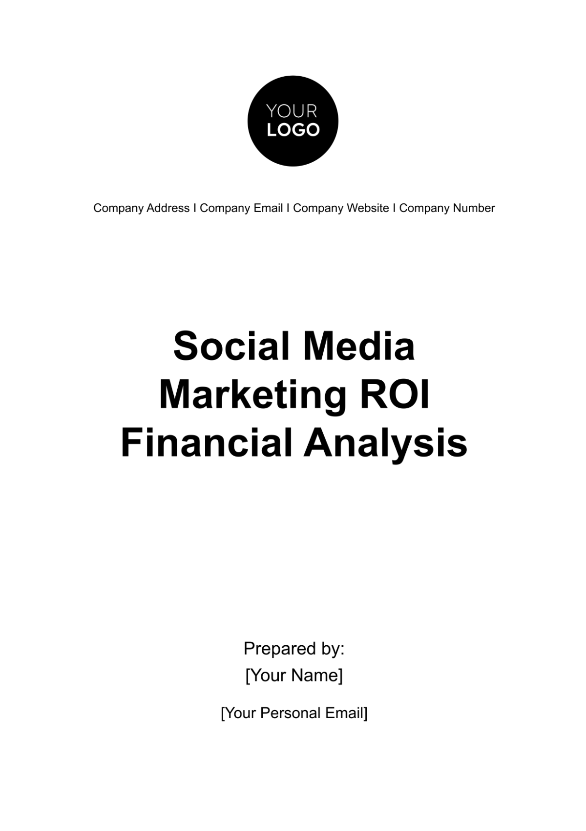Social Media Marketing ROI Financial Analysis Template