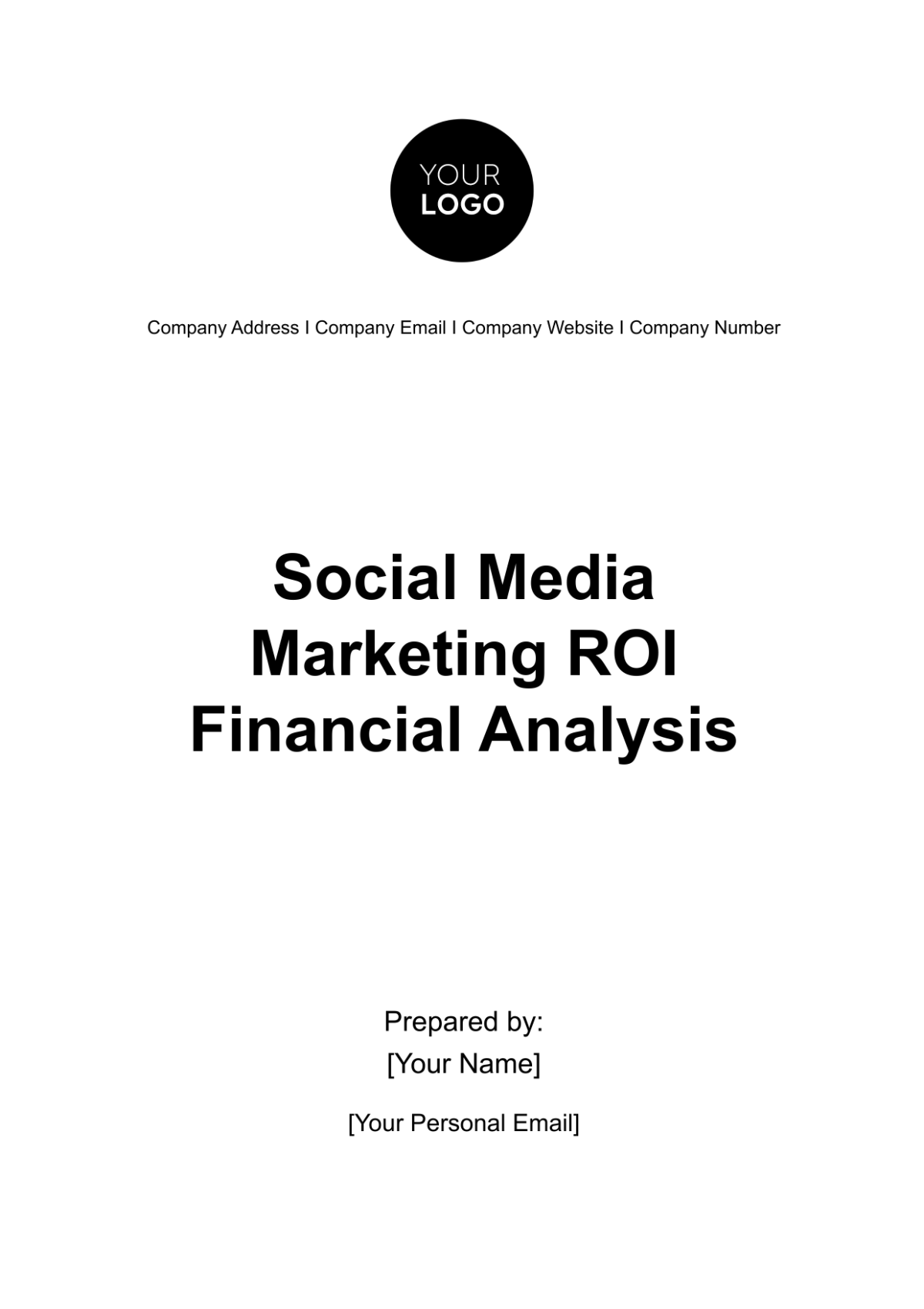 Social Media Marketing ROI Financial Analysis Template - Edit Online & Download