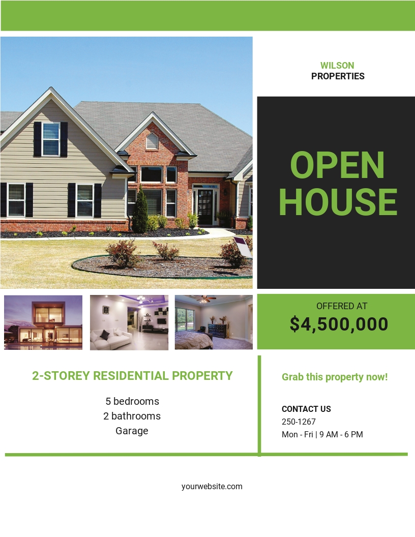 FREE Open House Flyer Template in Microsoft Word (DOC)