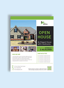 Printable Open House Flyer Template in Adobe Photoshop, Illustrator ...