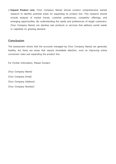 Free Sales Account Health Assessment Template to Edit Online