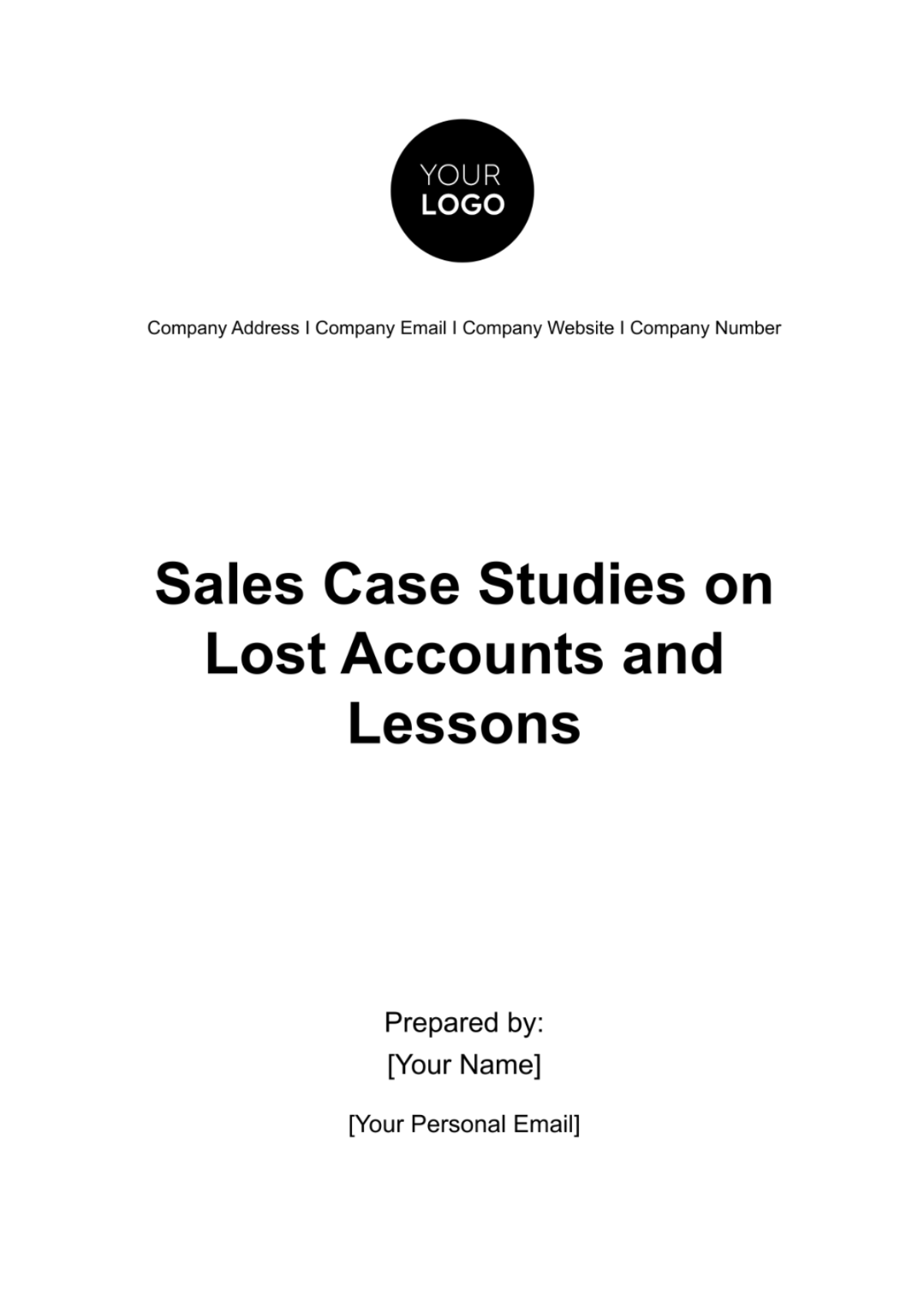 Sales Case Studies on Lost Accounts and Lessons Template - Edit Online & Download