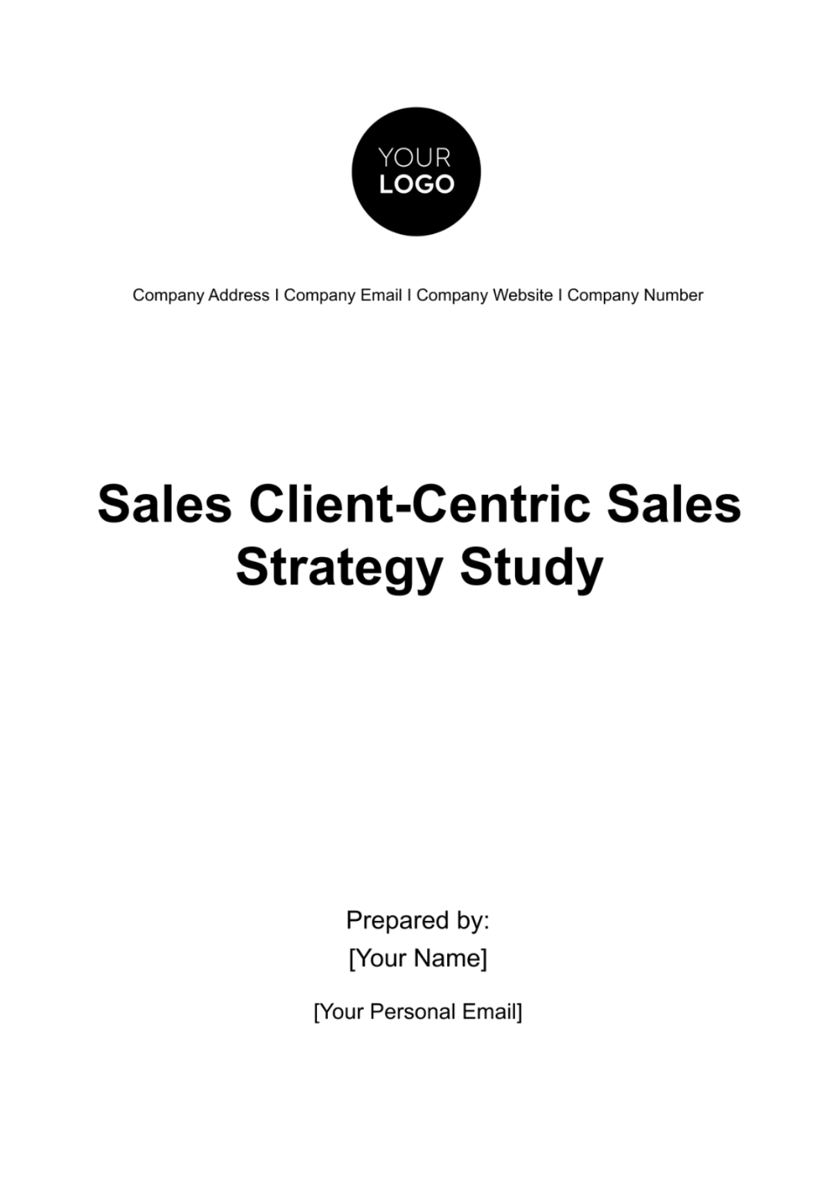 Sales Client-Centric Sales Strategy Study Template - Edit Online & Download