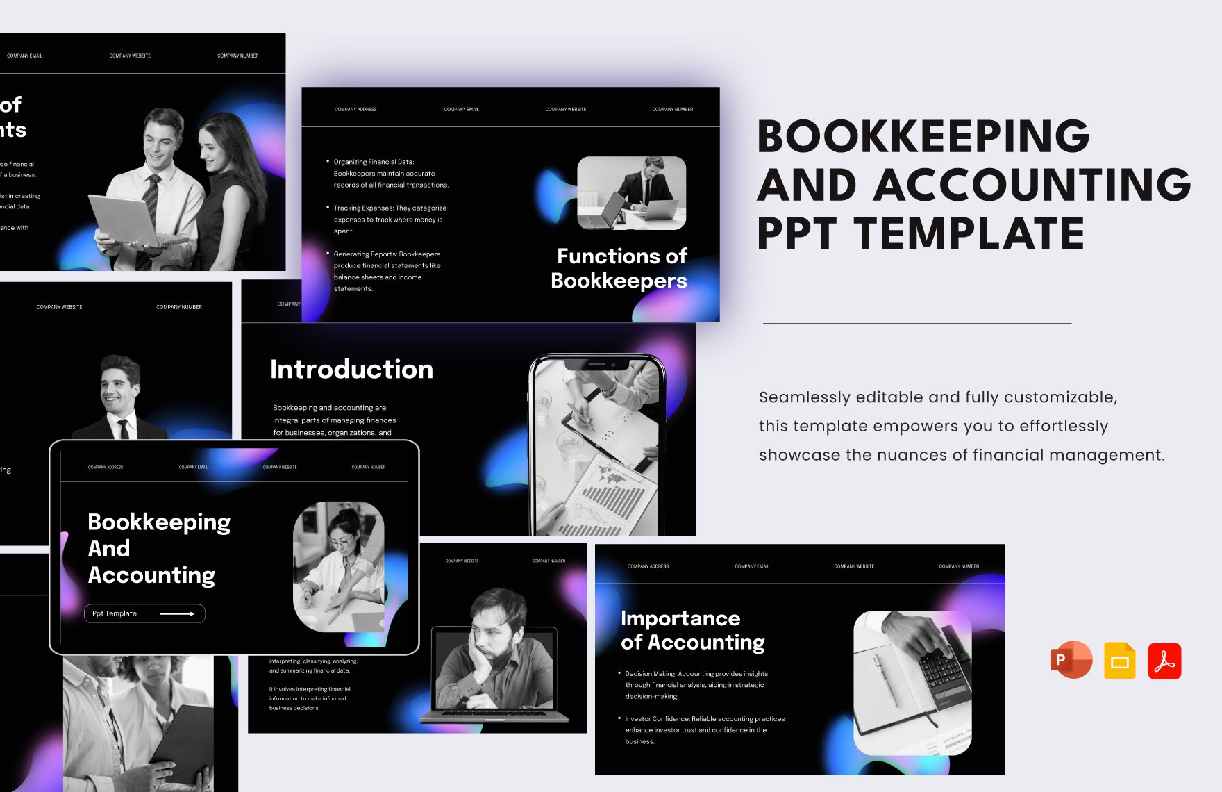 Bookkeeping and Accounting PPT Template in PDF, PowerPoint, Google Slides