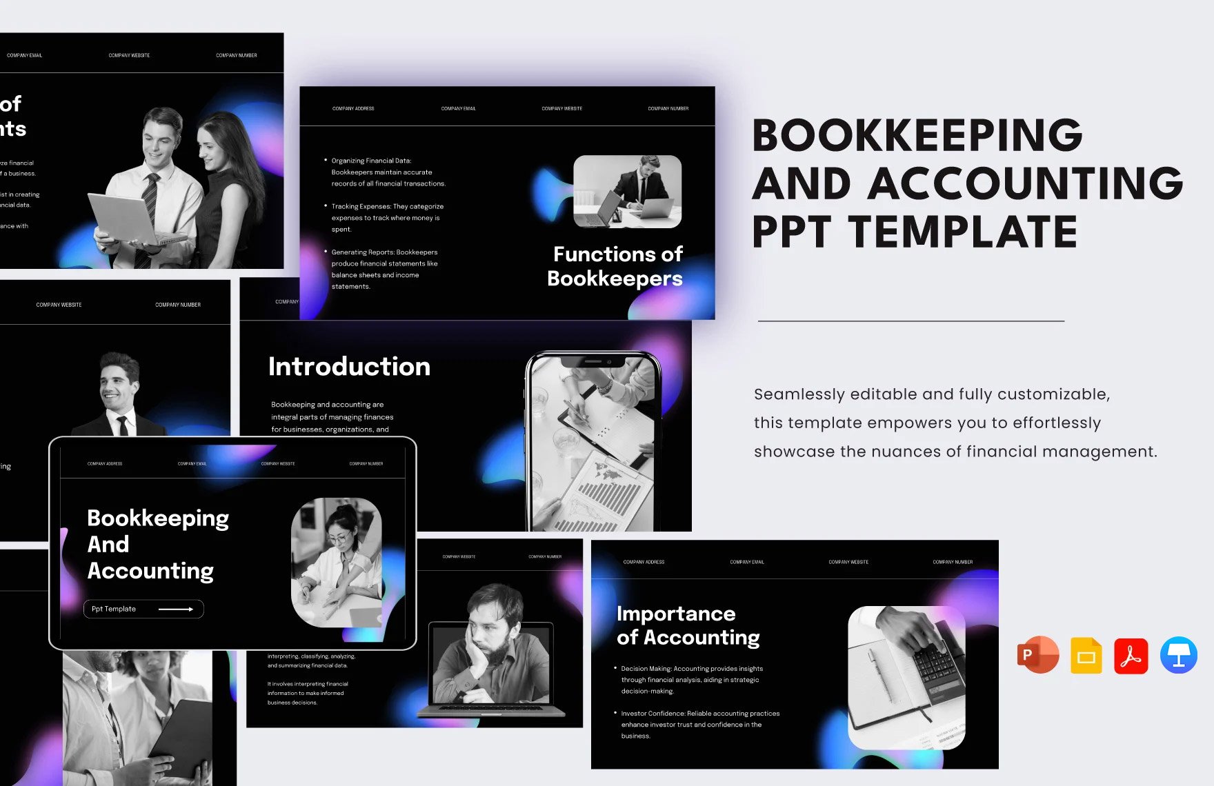 Bookkeeping and Accounting PPT Template in PDF, PowerPoint, Google Slides, Apple Keynote
