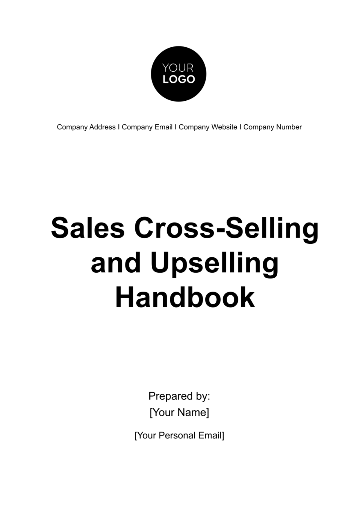 Free Sales Cross-Selling and Upselling Handbook Template