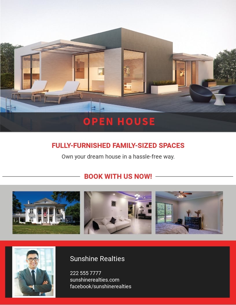 22+ Open House Flyer Word Templates - Free Downloads  Template.net Within Free Open House Flyer Template