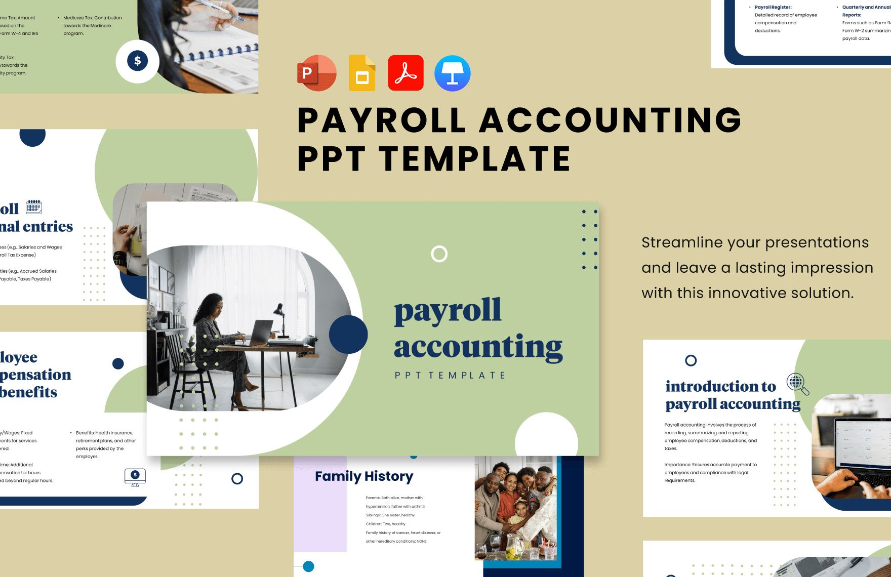 Payroll Accounting PPT Template in PDF, PowerPoint, Google Slides, Apple Keynote