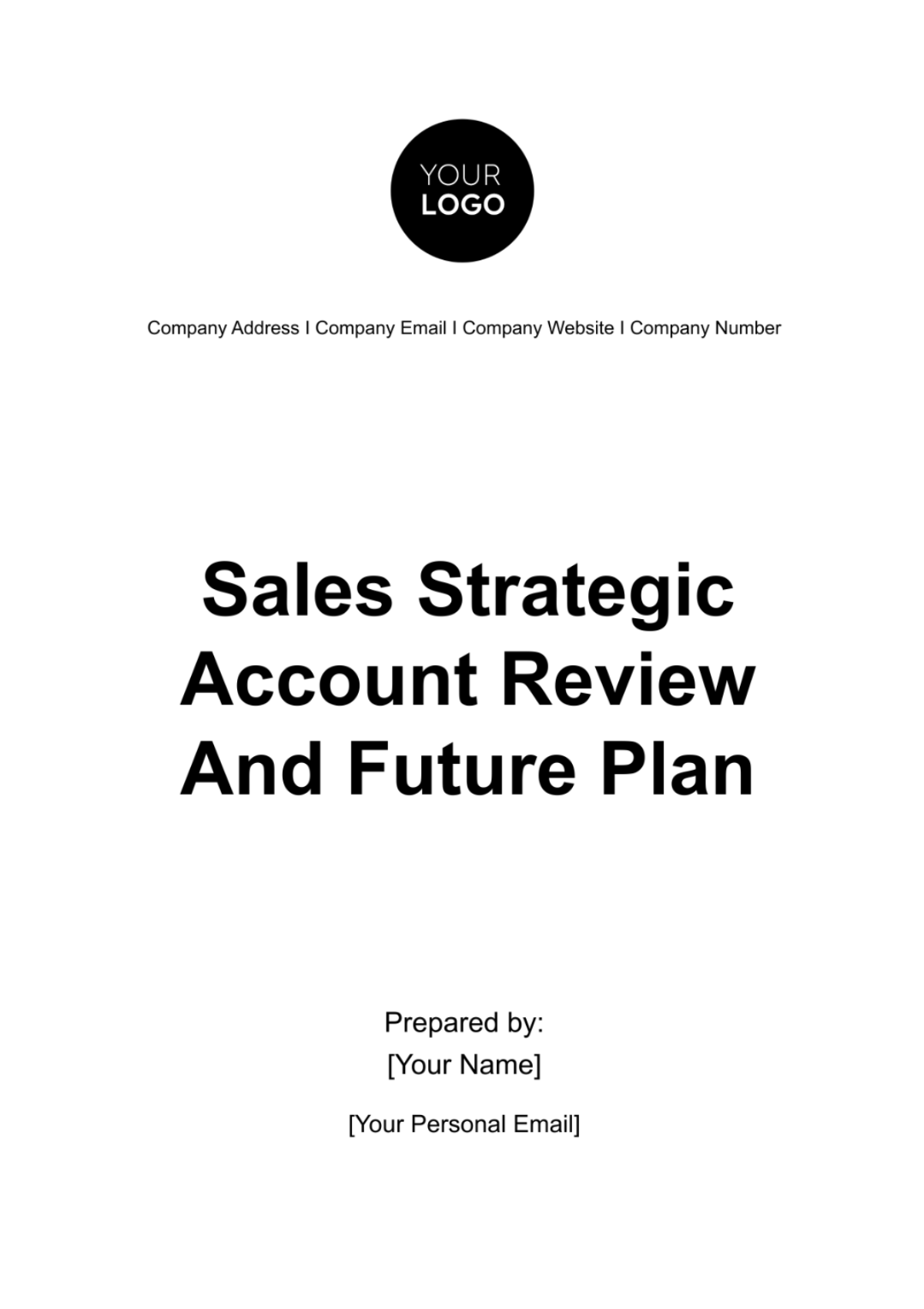 Free Sales Strategic Account Review and Future Plan Template
