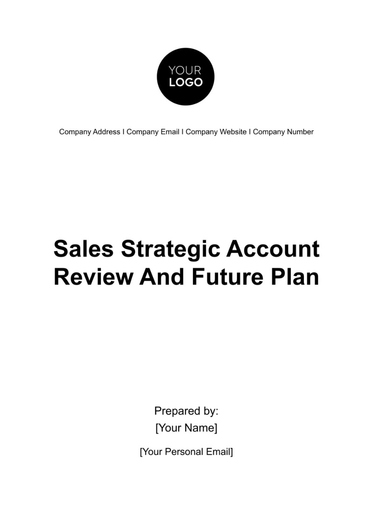 Sales Strategic Account Review and Future Plan Template - Edit Online & Download