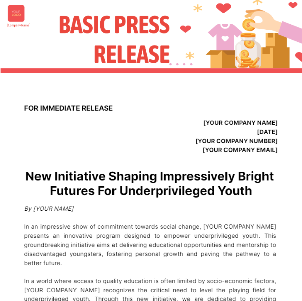 Basic Press Release Template Edit Online Download Example Basic Press Release Template Edit Online Download Example