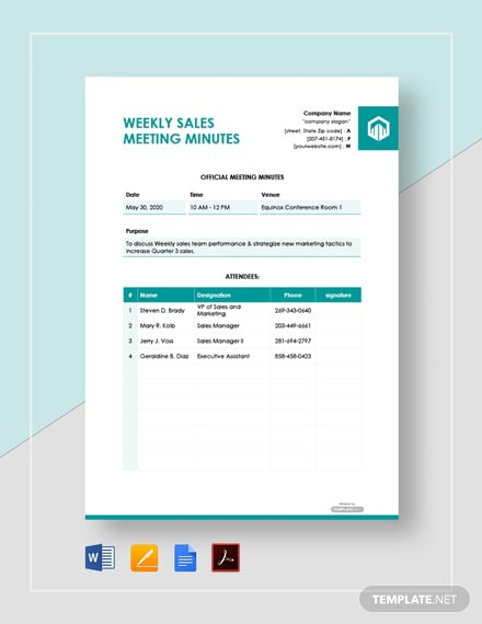 FREE Meeting Minutes Report Template - PDF | Word (DOC ...