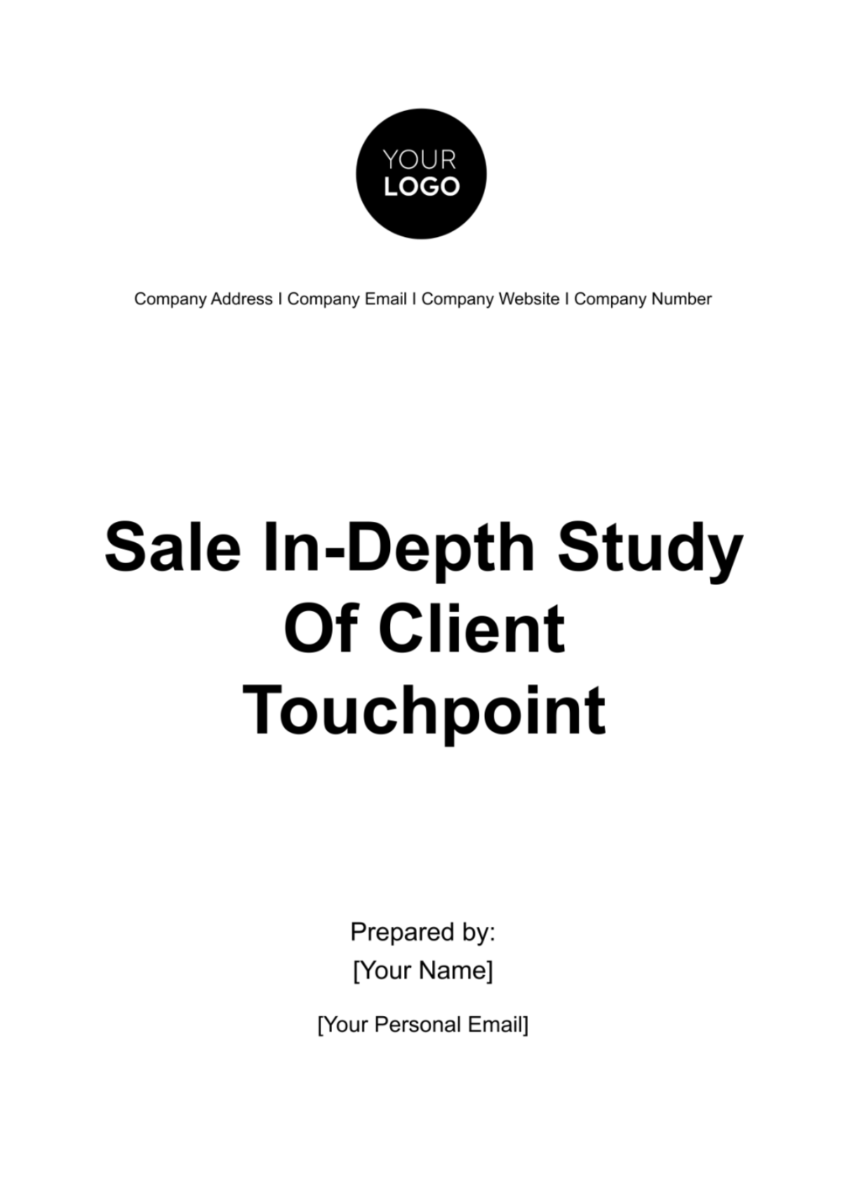 Sales In-depth Study of Client Touchpoints Template