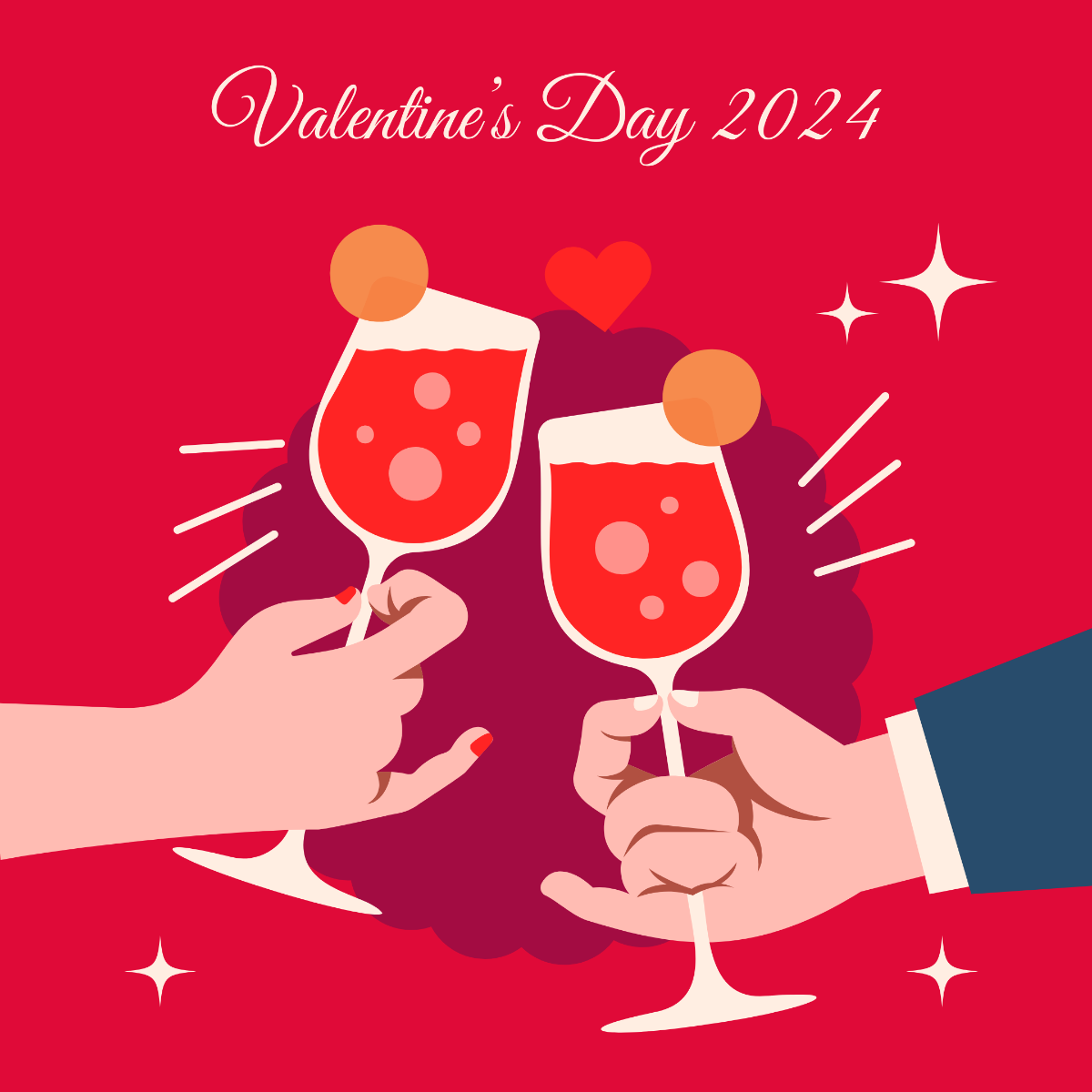 Red Valentine's Day 2024 Template