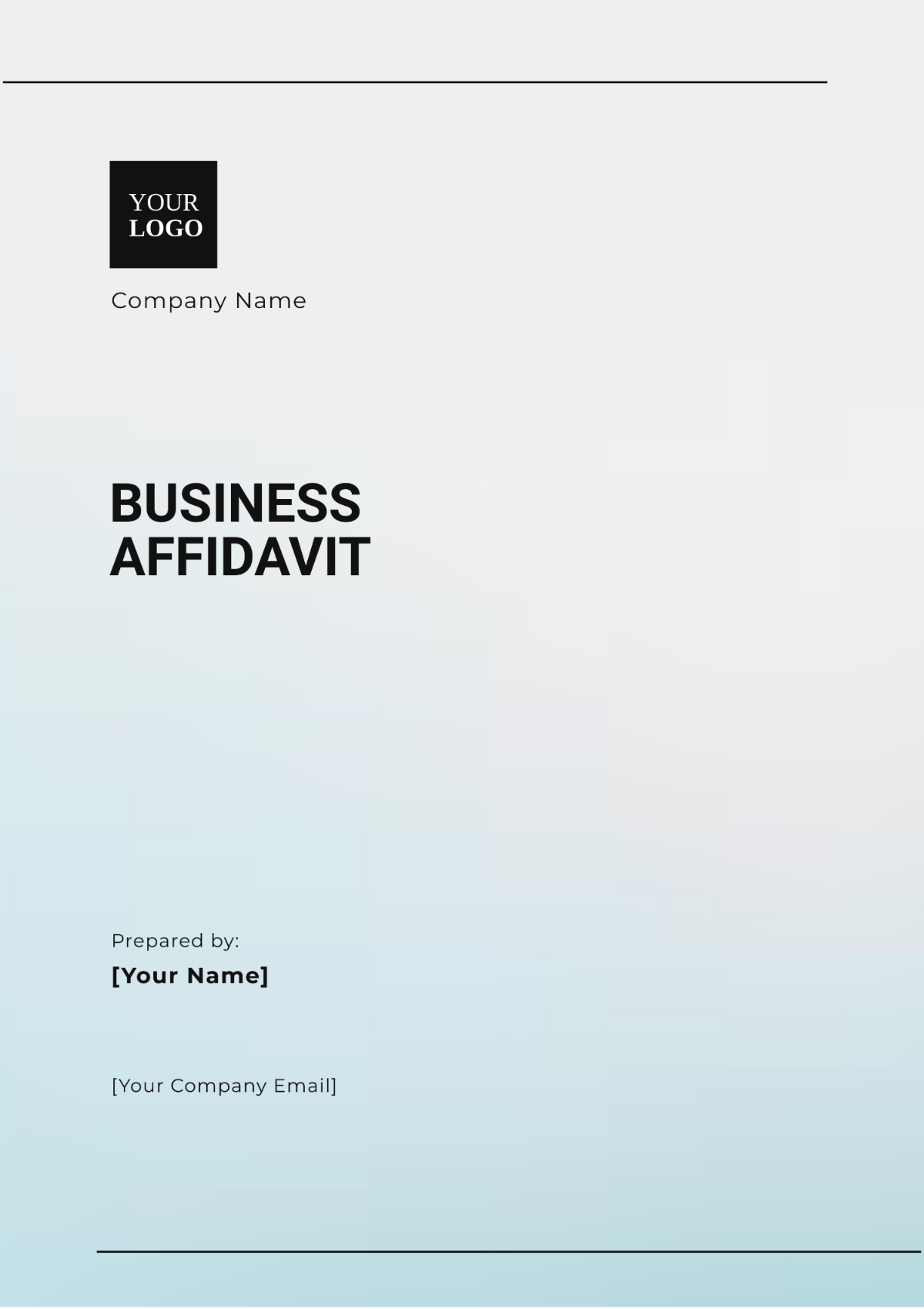 Business Affidavit Template - Edit Online & Download