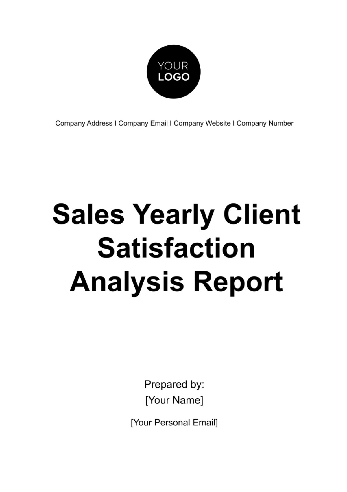 Sales Yearly Client Satisfaction Analysis Report Template