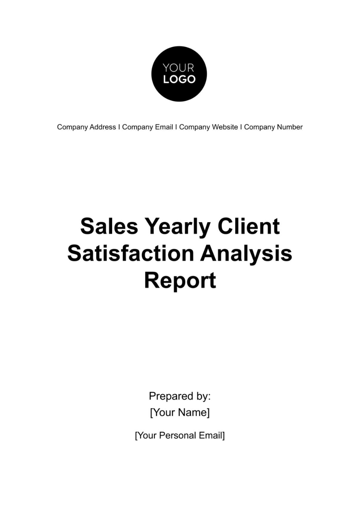 Sales Yearly Client Satisfaction Analysis Report Template - Edit Online & Download