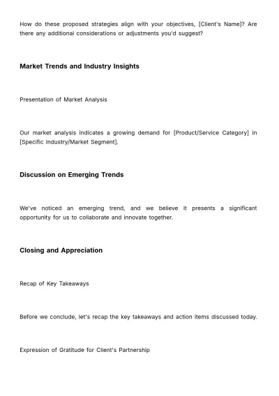 Free Sales Annual Client Review Template to Edit Online