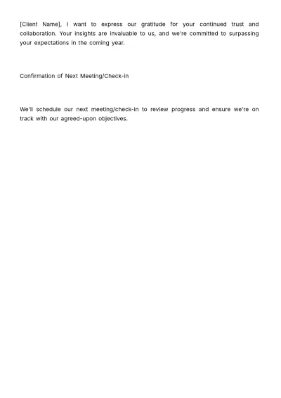 Free Sales Annual Client Review Template to Edit Online