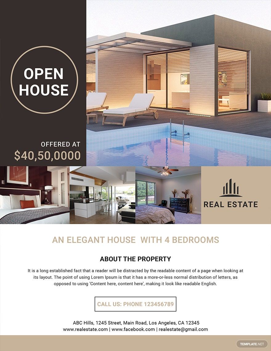 Luxury Home Real Estate Flyer Template
