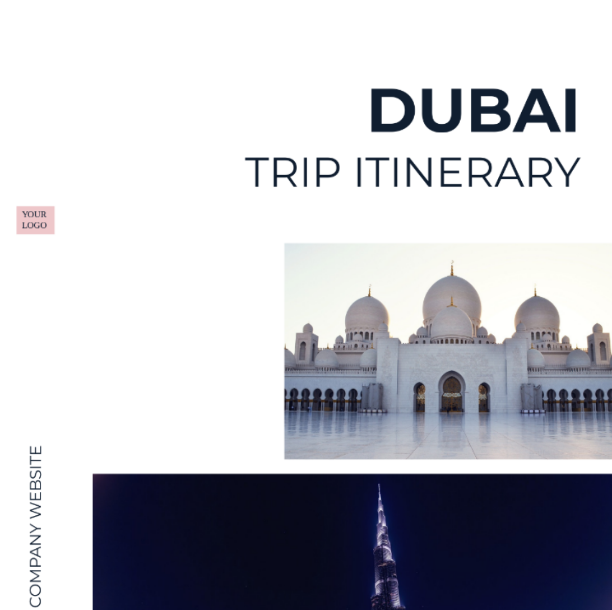 Dubai Trip Itinerary Template - Edit Online & Download