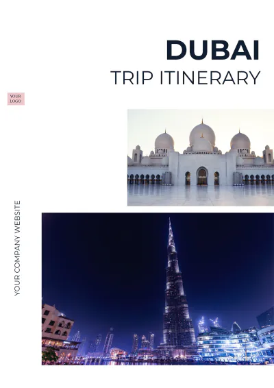 Free Dubai Trip Itinerary Template to Edit Online