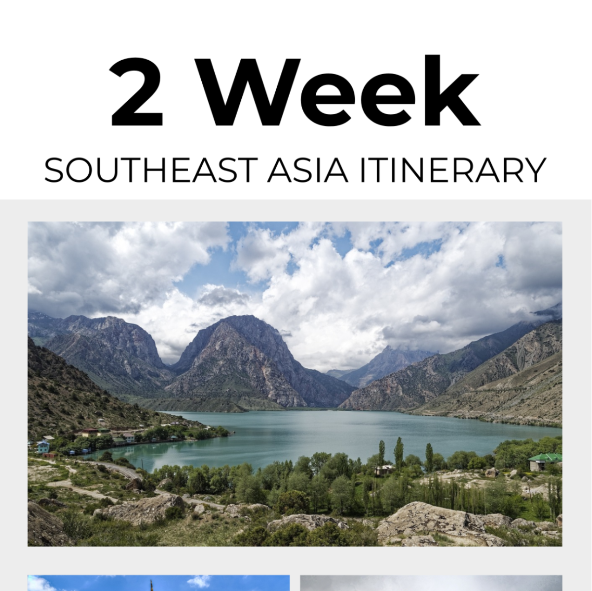 2 Week Southeast Asia Itinerary Template - Edit Online & Download