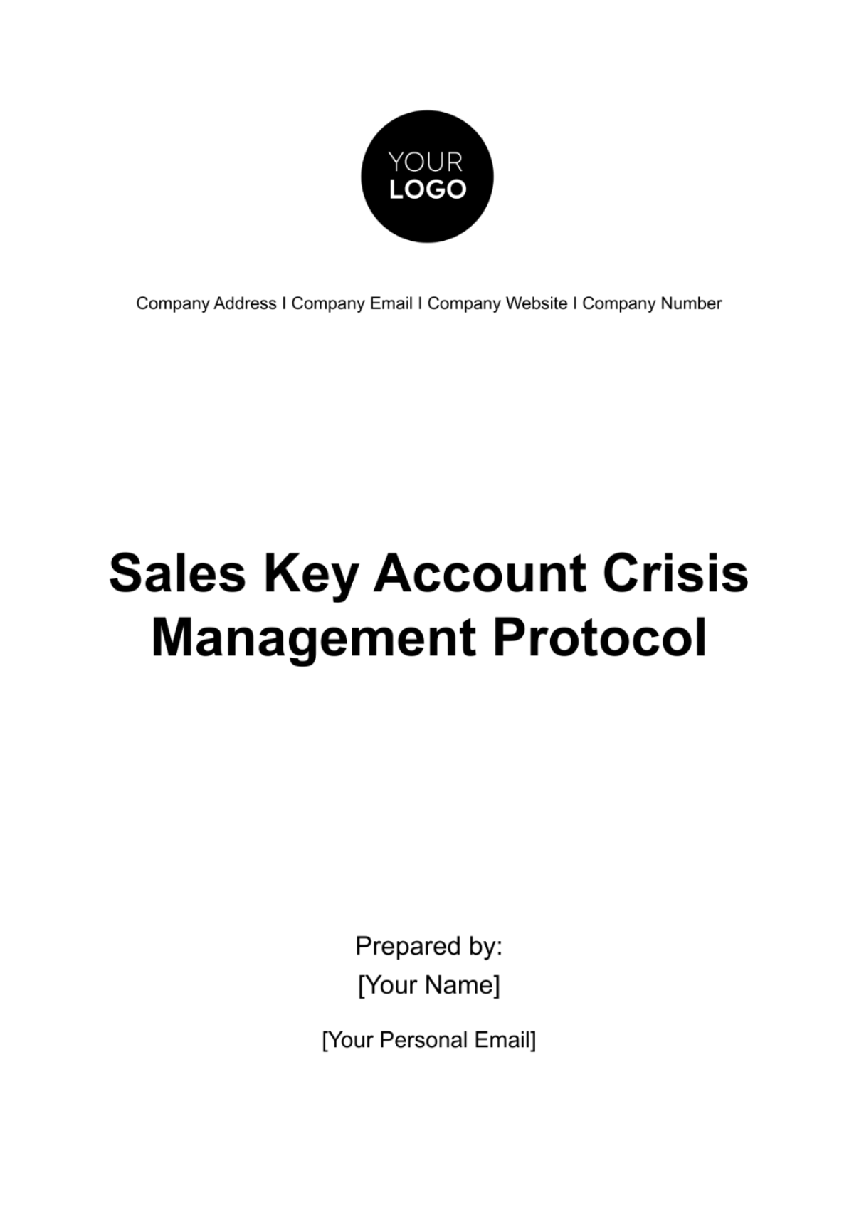 Sales Key Account Crisis Management Protocol Template - Edit Online & Download