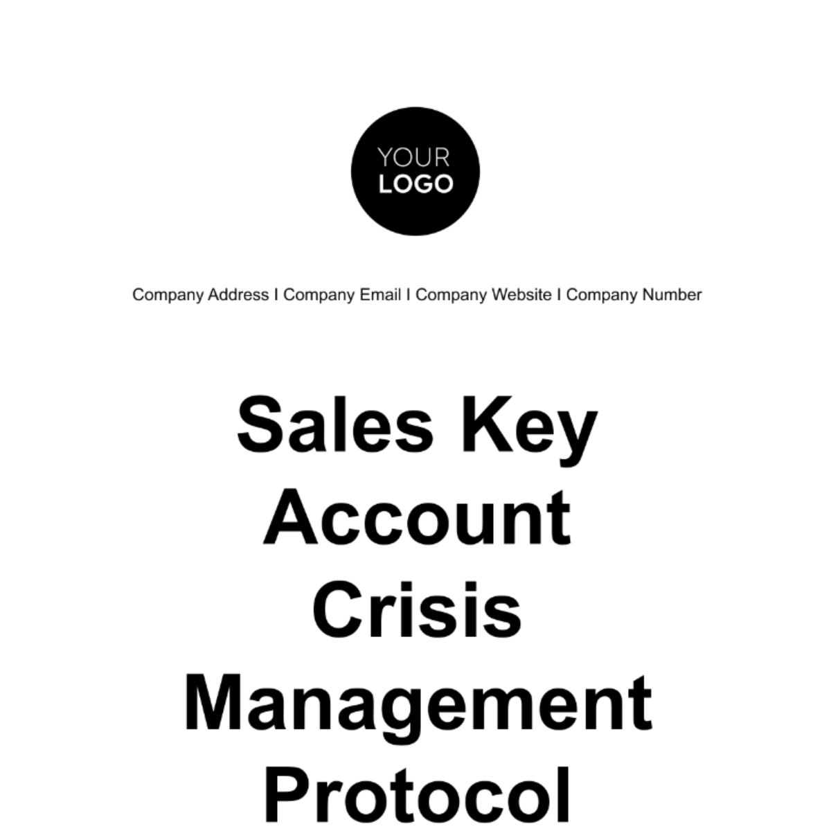 Free Sales Key Account Crisis Management Protocol Template