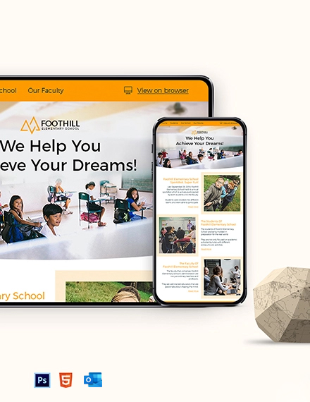 Classroom Newsletter Template Free Outlook HTML5 PSD Template