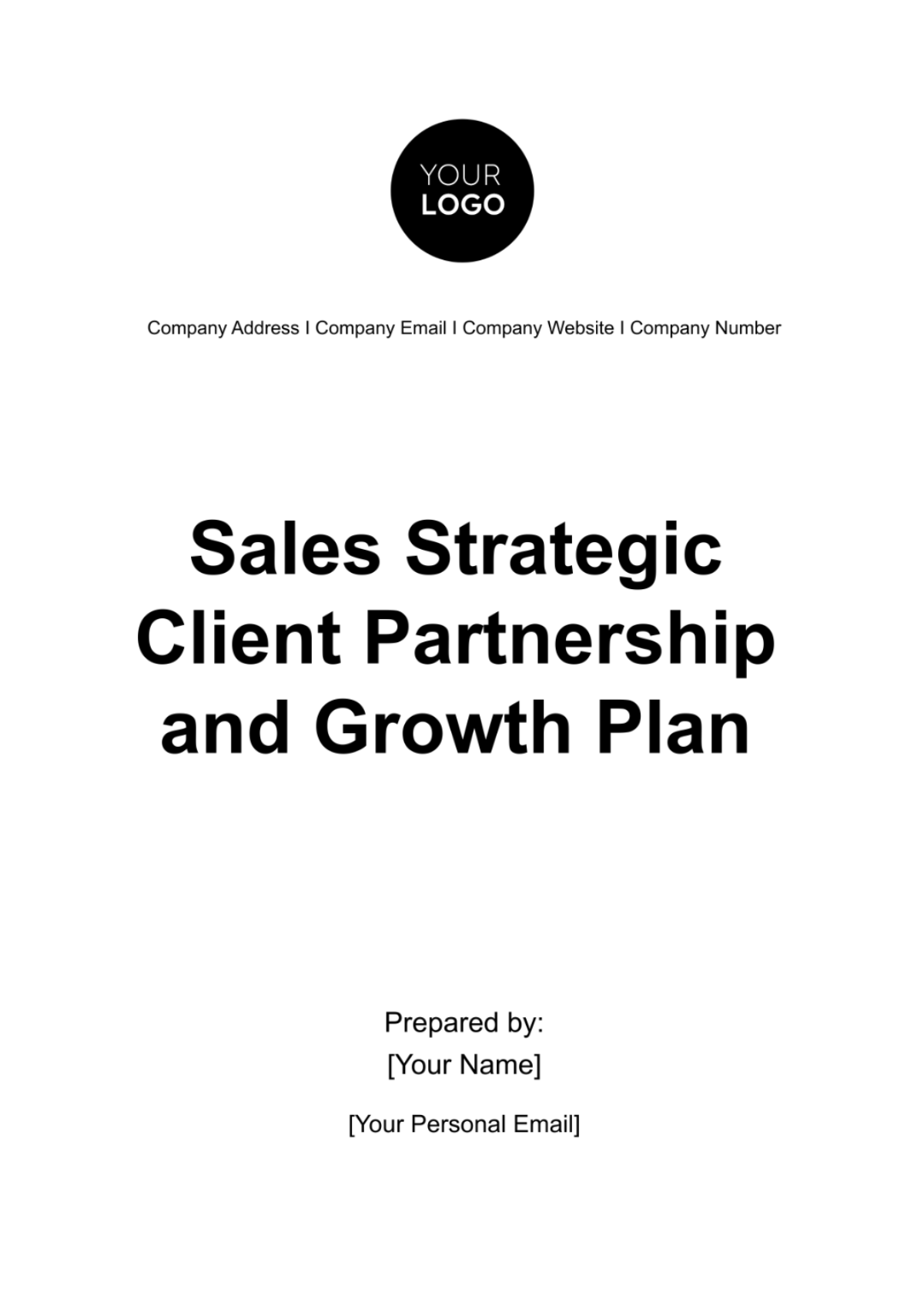 Free Sales Strategic Client Partnership and Growth Plan Template