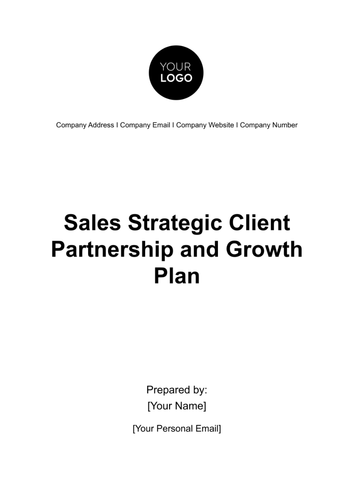 Sales Strategic Client Partnership and Growth Plan Template - Edit Online & Download