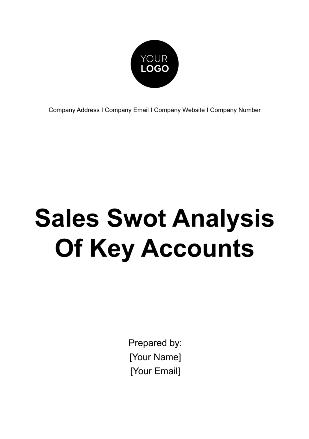 Free Sales SWOT Analysis of Key Accounts Template