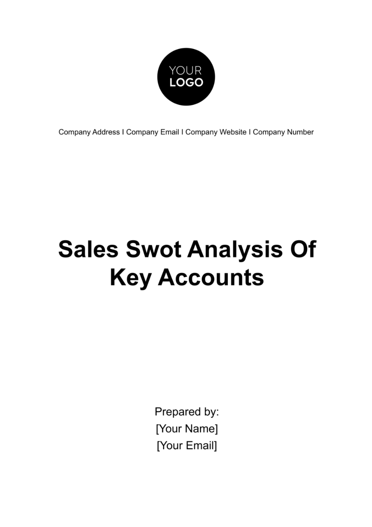 Sales SWOT Analysis of Key Accounts Template - Edit Online & Download