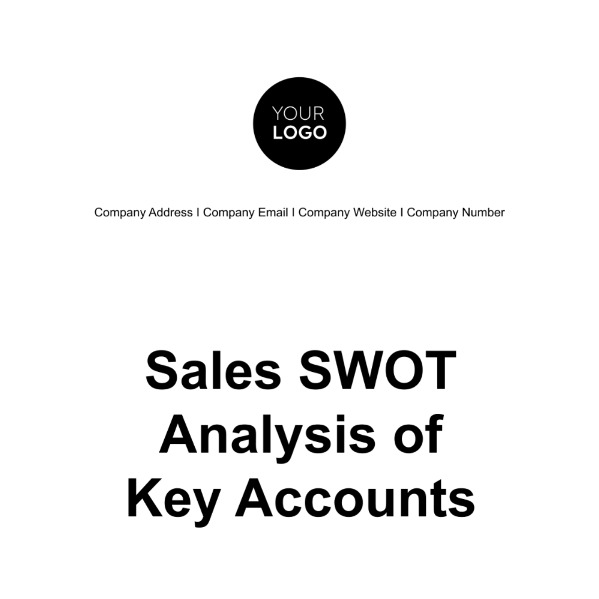 Sales SWOT Analysis of Key Accounts Template