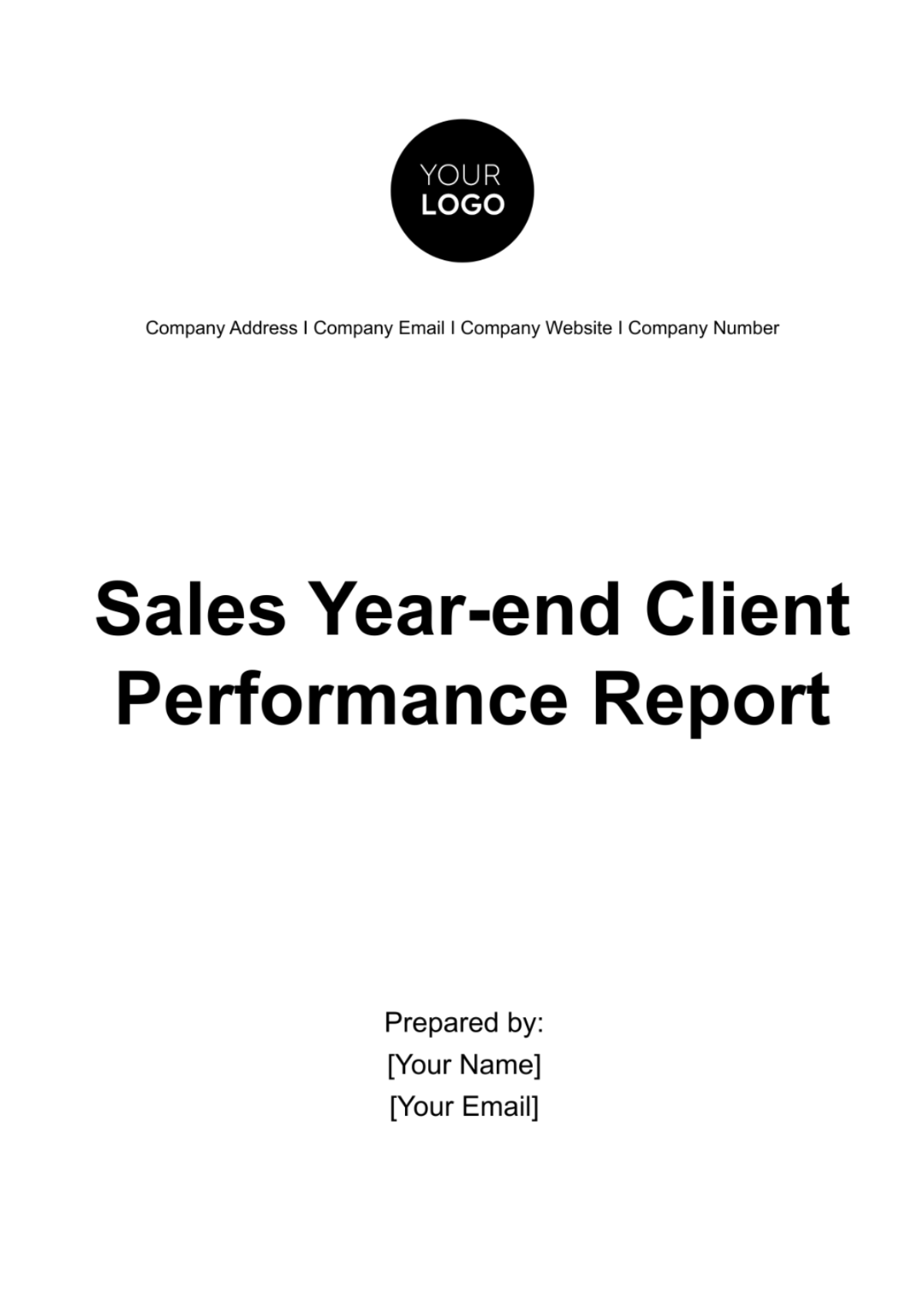 Sales Year-end Client Performance Report Template