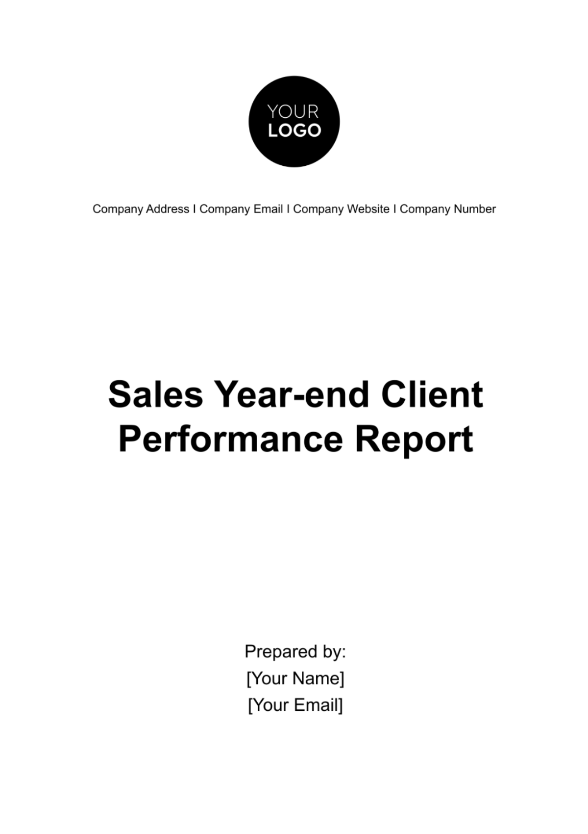 Sales Year-end Client Performance Report Template - Edit Online & Download