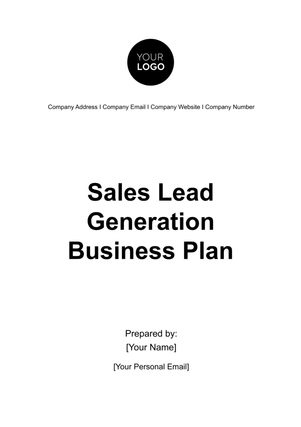 Sales Lead Generation Business Plan Template