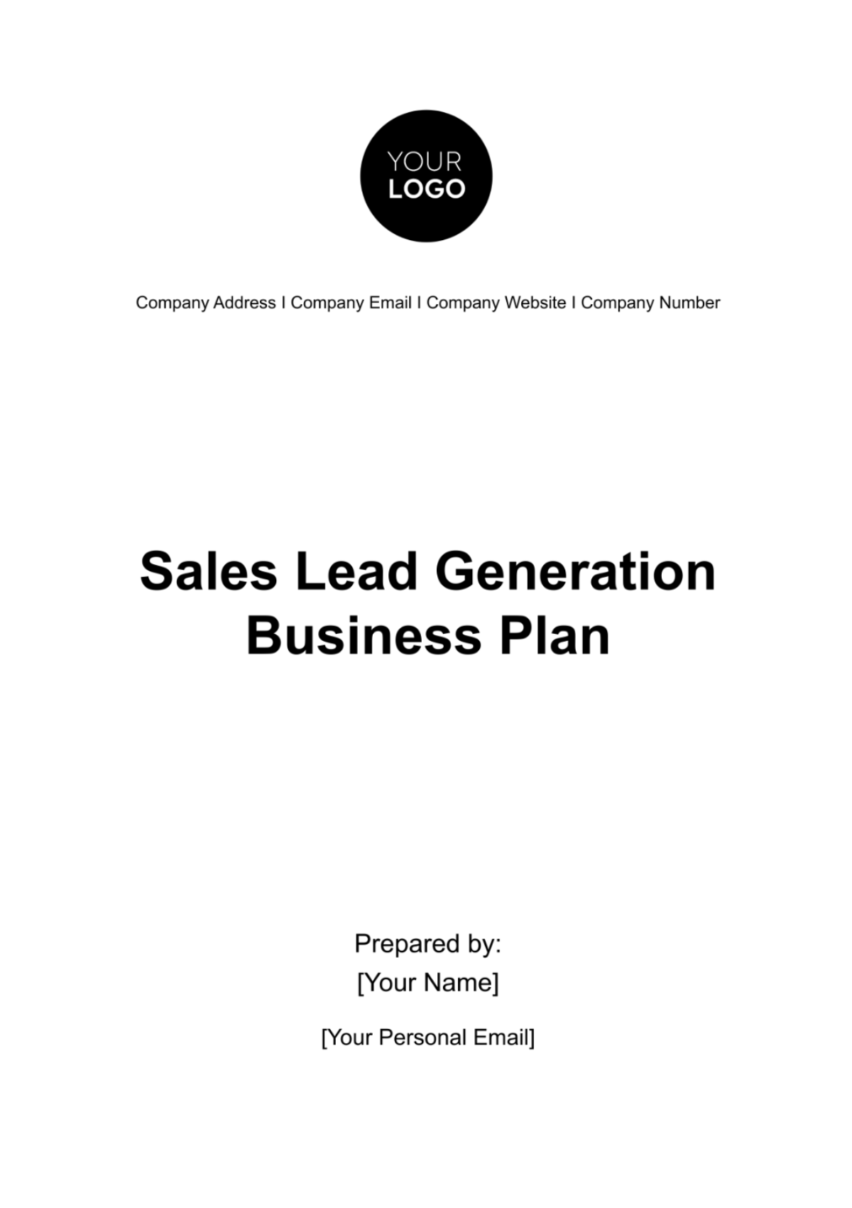 Sales Lead Generation Business Plan Template - Edit Online & Download