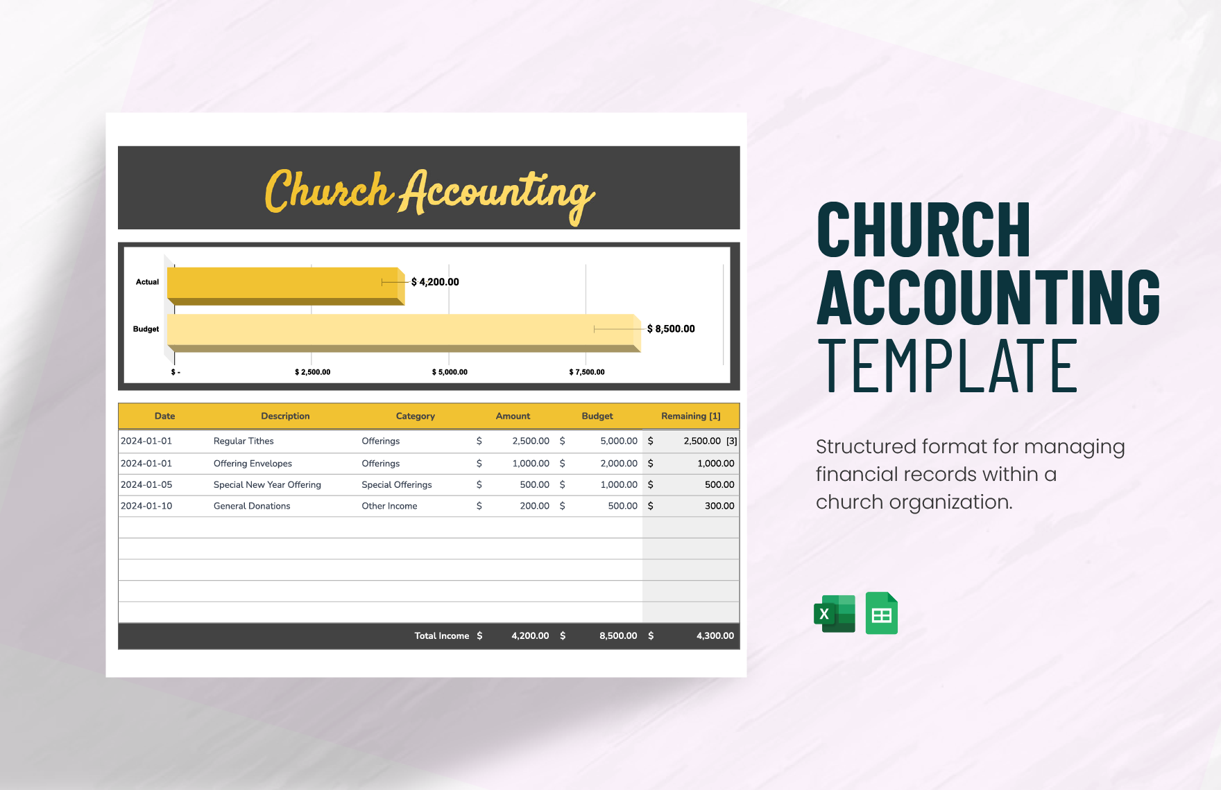 Church Accounting Template