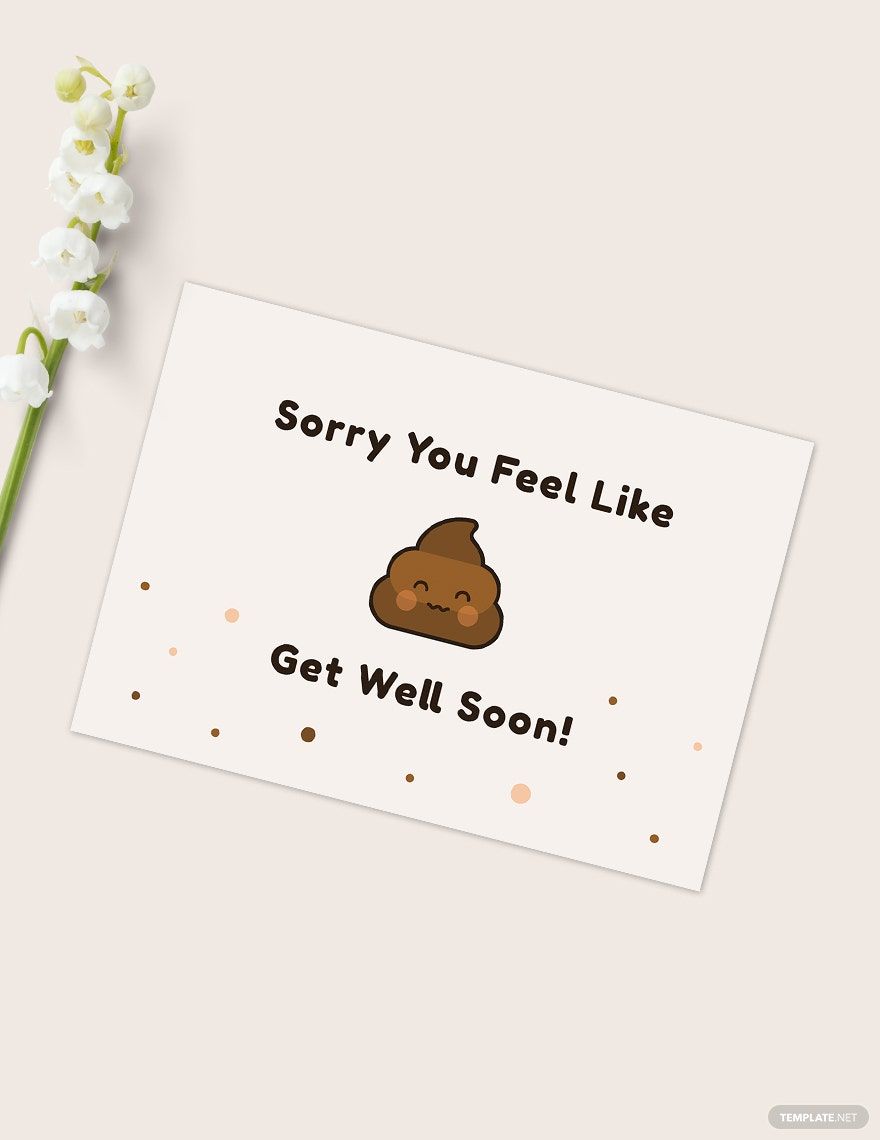 Free Funny Get Well Soon Card Template