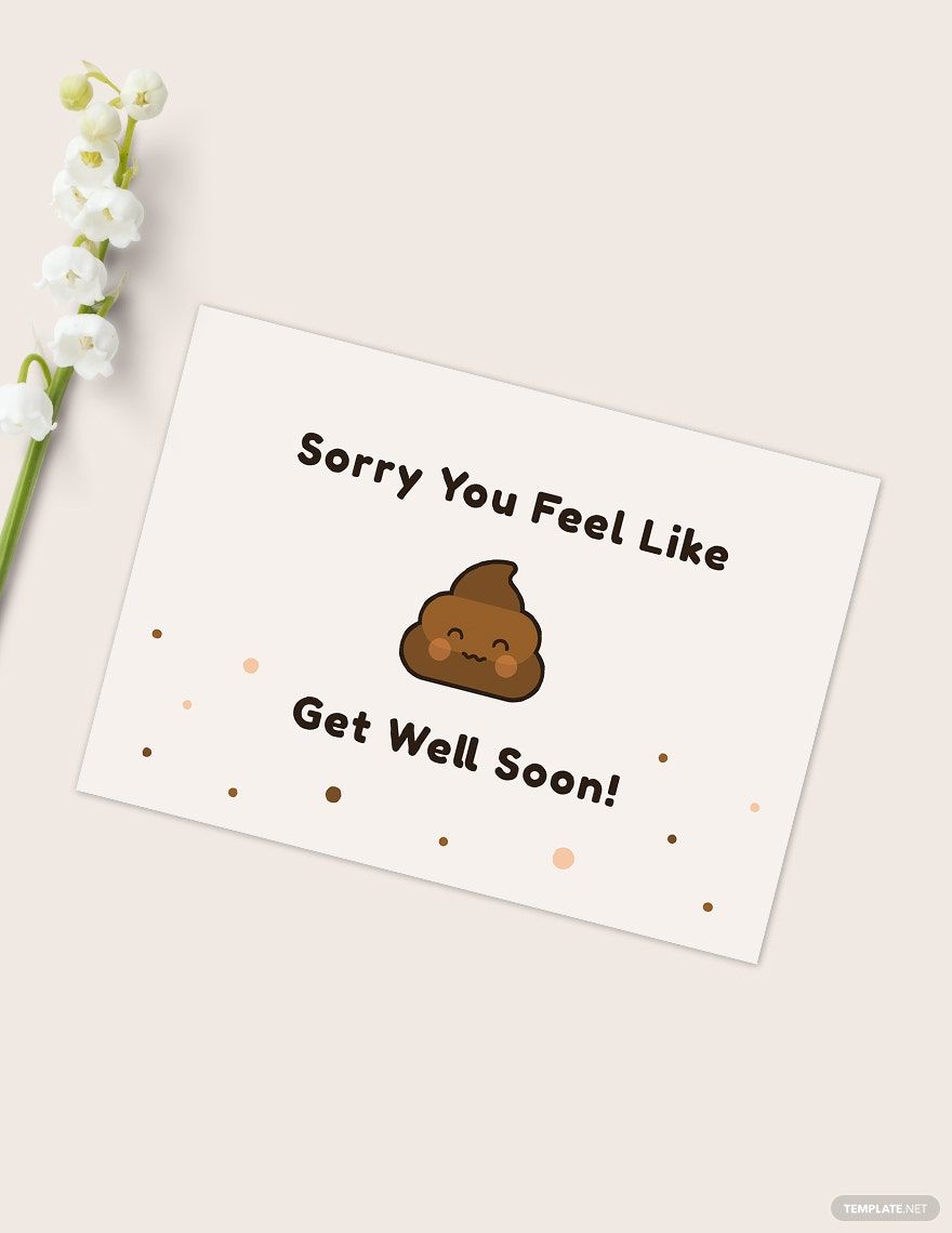 Funny Get Well Soon Card Template in Illustrator, PSD, Publisher, Word, Google Docs, Pages - Download | Template.net