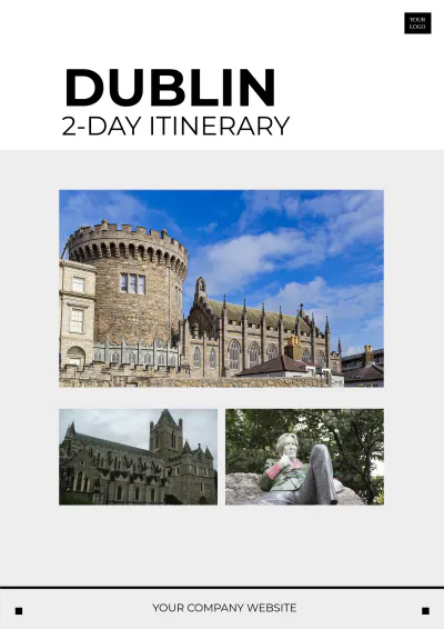 Free 2 Day Dublin Itinerary Template to Edit Online