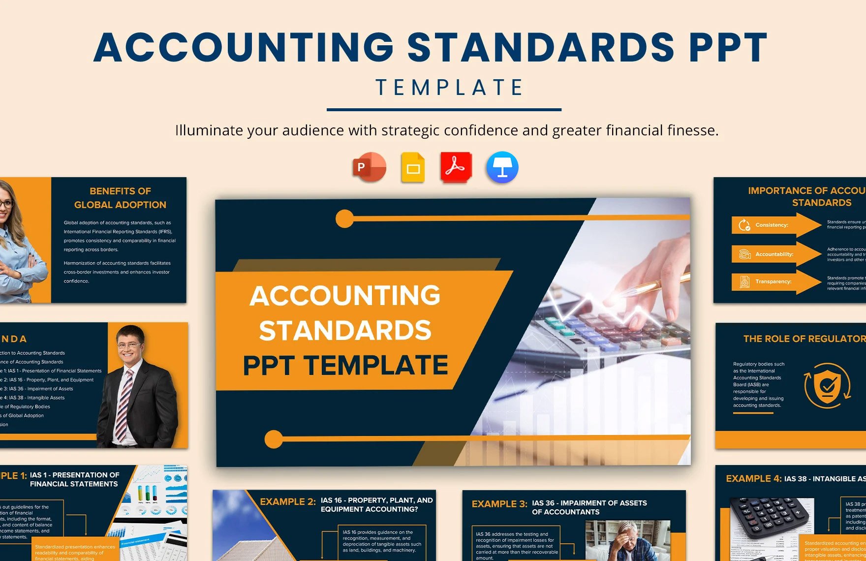Accounting Standards PPT Template in PDF, PowerPoint, Google Slides, Apple Keynote