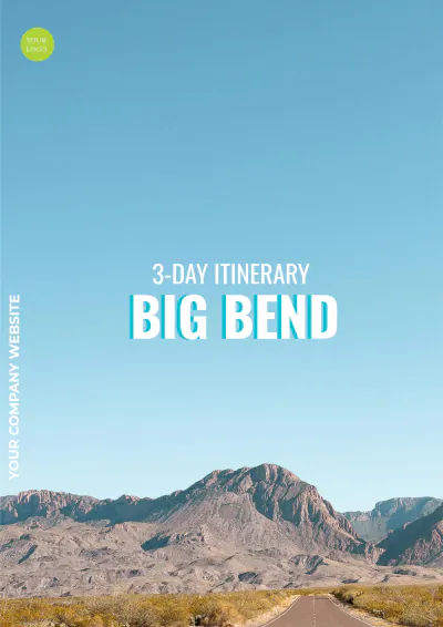 Free Big Bend Itinerary Template to Edit Online
