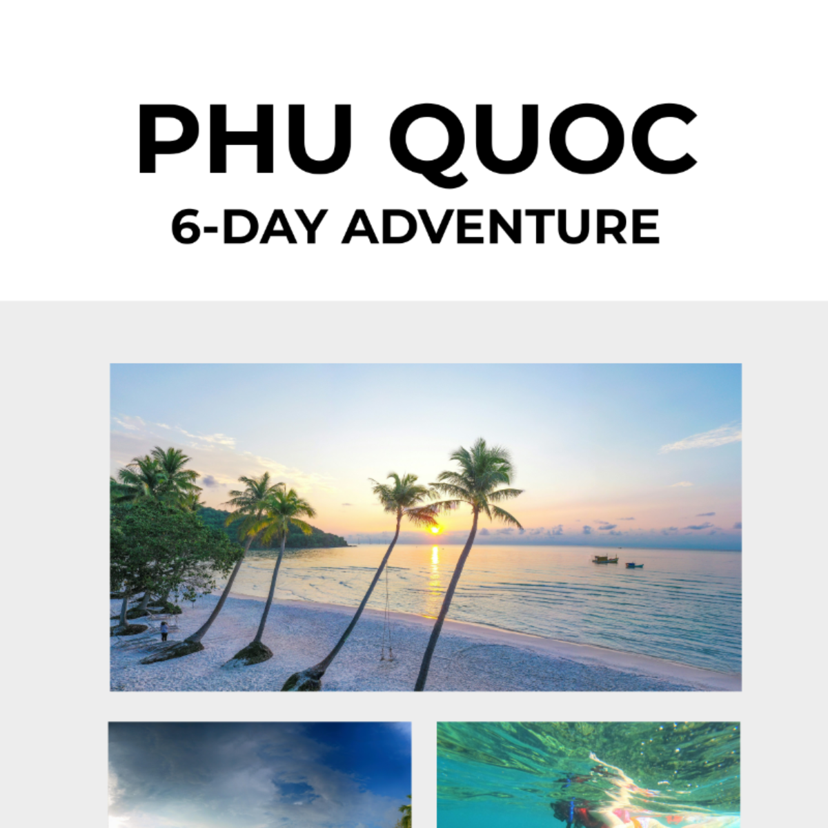 Phu Quoc Itinerary Template - Edit Online & Download